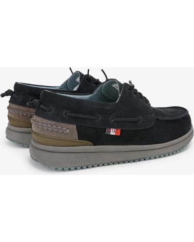 WALK IN PITAS DENVER MEN'S WATER-REPELLENT SUEDE BOAT SHOES AZUL MARINO