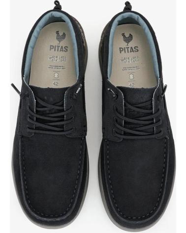 WALK IN PITAS DENVER MEN'S WATER-REPELLENT SUEDE BOAT SHOES AZUL MARINO