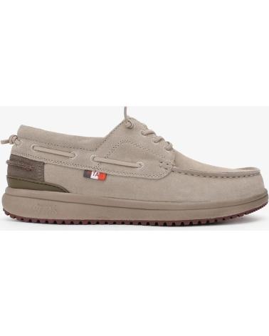 WALK IN PITAS DENVER MEN'S WATER-REPELLENT SUEDE BOAT SHOES BEIGE