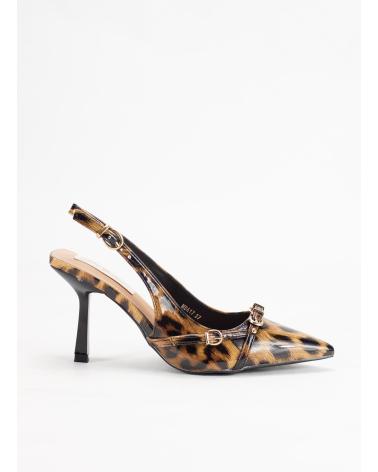ZAPATOS DE VESTIR KESLEM MBA17 SLINGBACK ESTAMPADO LEOPARDO LEOPARDO