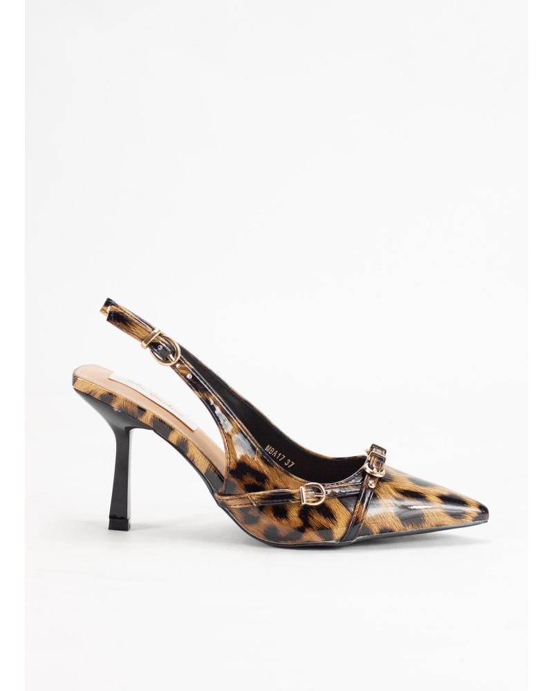 ZAPATOS DE VESTIR KESLEM MBA17 SLINGBACK ESTAMPADO LEOPARDO LEOPARDO