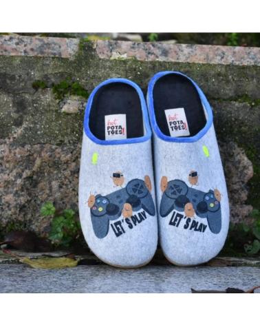 ZAPATILLAS UNISEX HOT POTATOES SLANEY 67567 ESTAMPADO VIDEOJUEGOS GRIS
