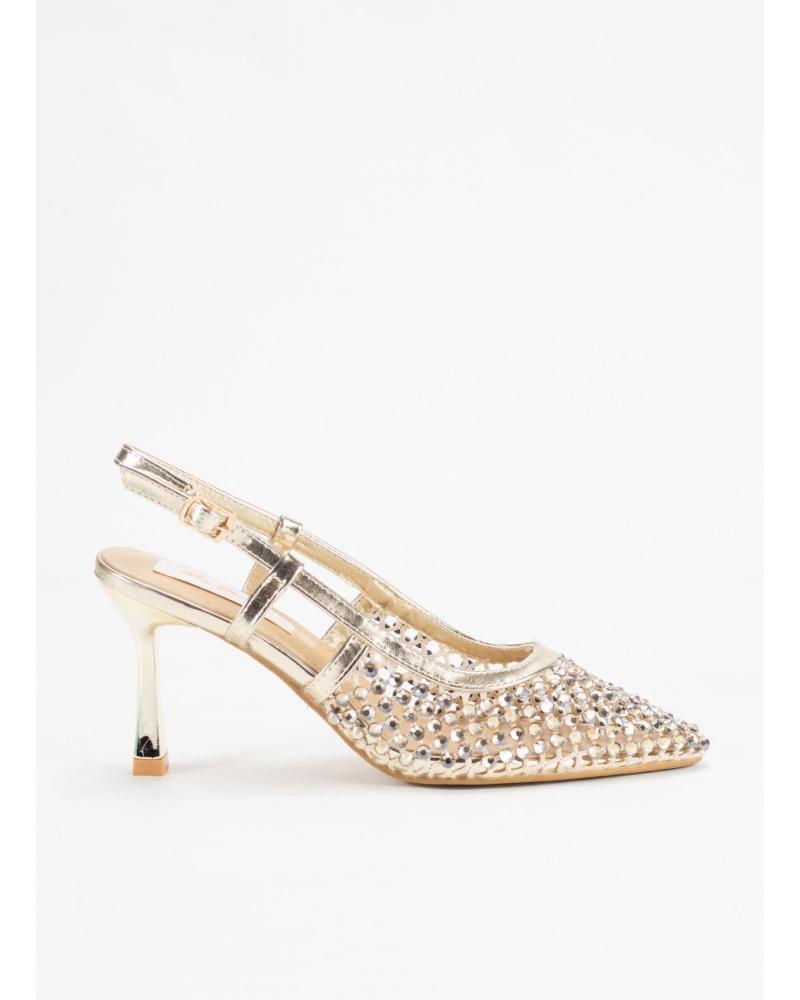 ZAPATOS DE TACÓN KESLEM GH2501 MUJER ORO CON PEDRERÍA ORO