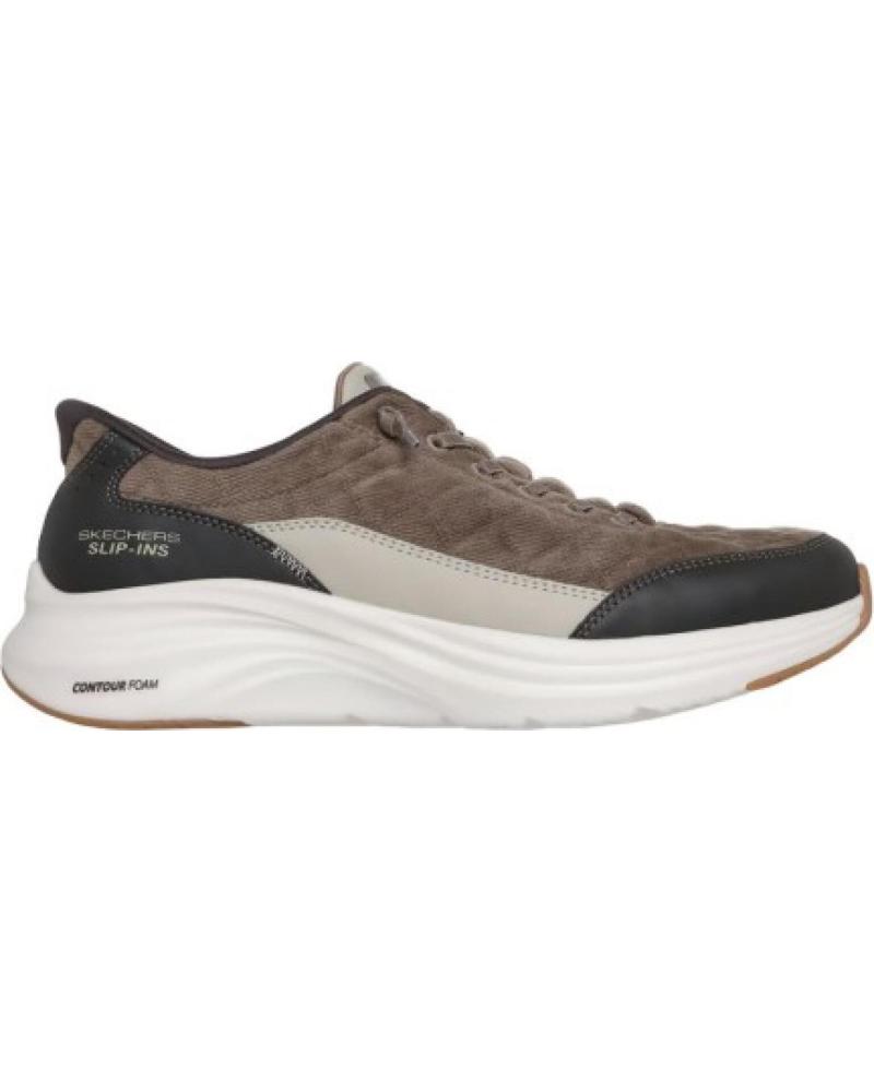 SKECHERS CONTOUR FOAM 232618 ZAPATILLAS CASUAL HOMBRE MARRÓN GRIS GRIS