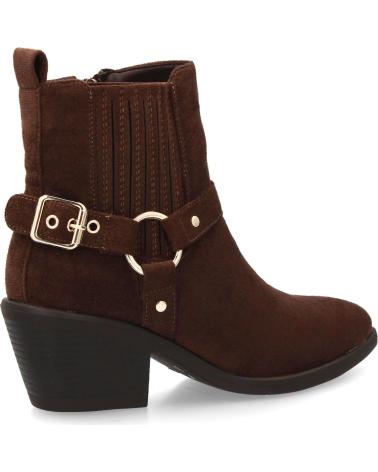 PUNTOSALAO BOTINES ESTILO CAMPERO TACON BAJO DE MUJER COLOR MARRON 6834 VARIOS COLORES