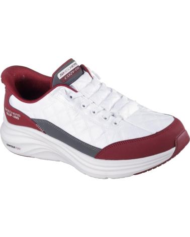ZAPATILLAS SKECHERS CONTOUR FOAM COZY FIT BLANCA-BURDEOS PARA HOMBRE BLANCO