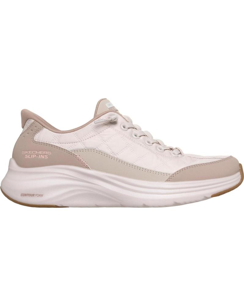 SKECHERS SLIP-INS VAPOR FOAM COZY FIT MUJER ZAPATILLAS BEIG