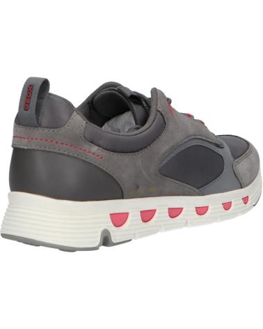 ZAPATILLAS CASUAL GEOX D SPHERIA ECUB HOMBRE GRIS OSCURO-CEREZA C9F7E DK GREY-CHERRY