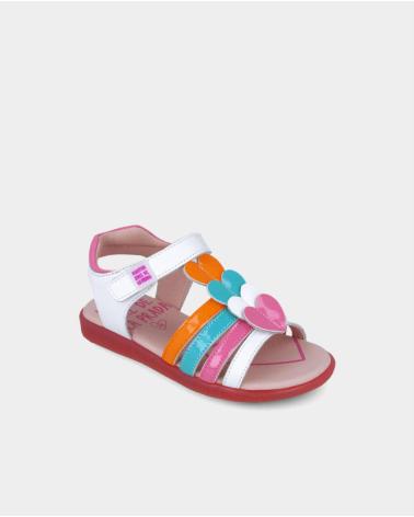 AGACATHA SANDALIA INFANTIL CORAZONES MODELO 252965-A050-24 BLANCO BLANCO