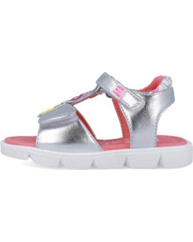 AGATHITA SILVER SANDALS WITH HEARTS FOR GIRLS PLATA