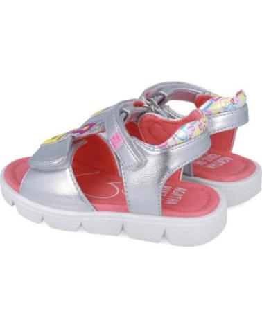 AGATHITA SILVER SANDALS WITH HEARTS FOR GIRLS PLATA