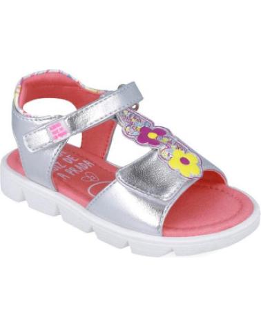 AGATHITA SILVER SANDALS WITH HEARTS FOR GIRLS PLATA