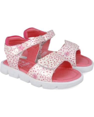 SANDALIAS AGATHITA ESTAMPADAS LUNARES PARA NIÑA BLANCO