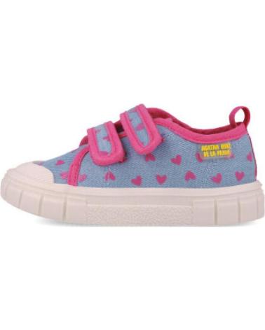 ZAPATILLAS INFANTILES AGACATHA CORAZONES VELCRO AZUL AZUL