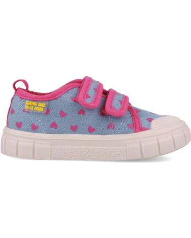 ZAPATILLAS INFANTILES AGACATHA CORAZONES VELCRO AZUL AZUL