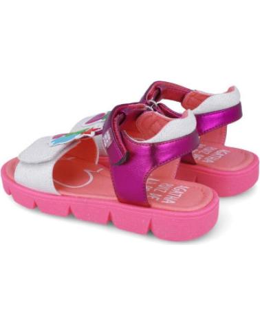 AGACATHA SANDALIA VELCRO ICONOS 252971-A350-27 BLANCO-ROSA