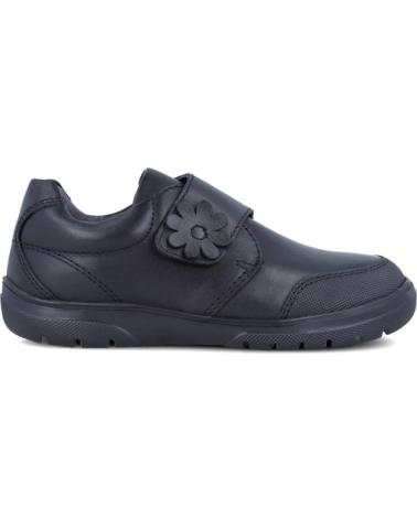 ZAPATOS ESCOLARES GARVALÍN 251706-A054 CON CIERRE VELCRO Y FLOR NEGRO