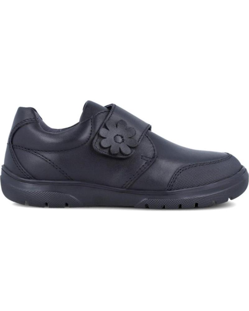 ZAPATOS ESCOLARES GARVALÍN 251706-A054 CON CIERRE VELCRO Y FLOR NEGRO
