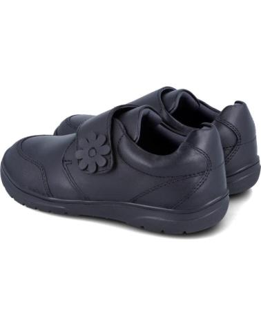 ZAPATOS ESCOLARES GARVALÍN 251706-A054 CON CIERRE VELCRO Y FLOR NEGRO