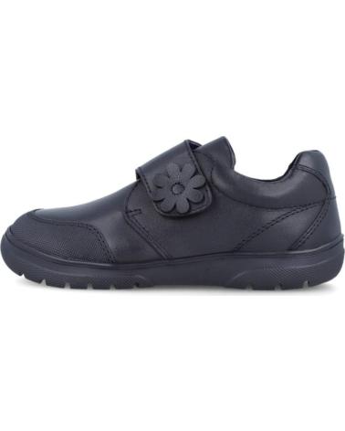 ZAPATOS ESCOLARES GARVALÍN 251706-A054 CON CIERRE VELCRO Y FLOR NEGRO