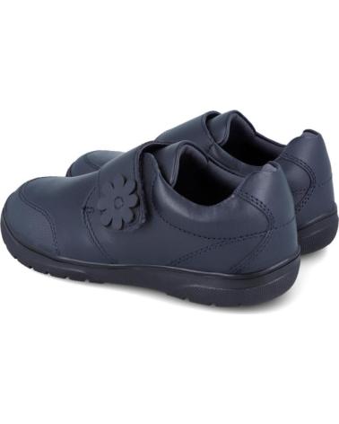 ZAPATO COLEGIAL GARVALÍN 51706-B0 MARINO CON VELCRO Y DETALLE FLORAL AZUL MARINO