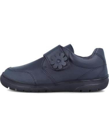 ZAPATO COLEGIAL GARVALÍN 51706-B0 MARINO CON VELCRO Y DETALLE FLORAL AZUL MARINO