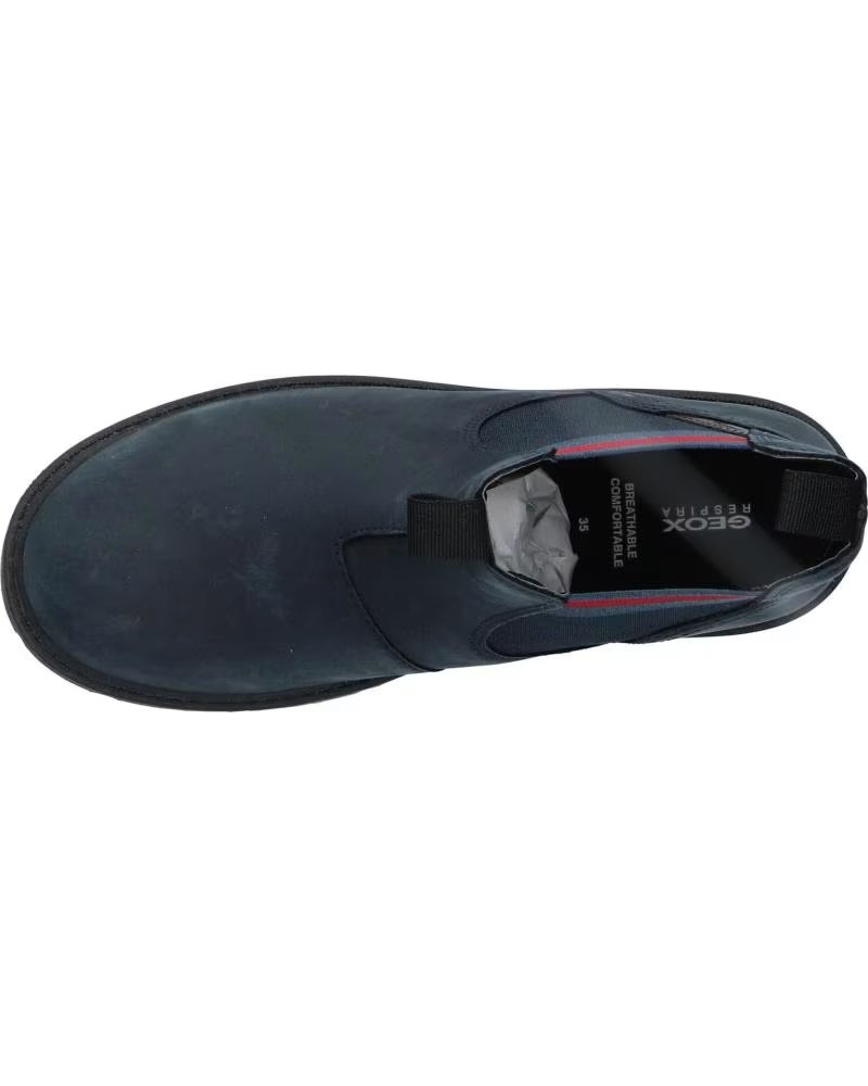 Stivaletto Chelsea Geox J Shaylax Boy A | Pelle Impermeabile E Traspirante | Suola Gomma | Per Bambini E Ragazzi | Colore Nero