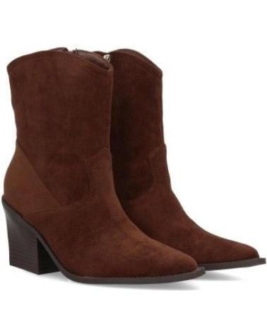 PUNTOSALAO BOTINES ESTILO CAMPEROS TACON MEDIO DE MUJER COLOR CAFE VARIOS COLORES