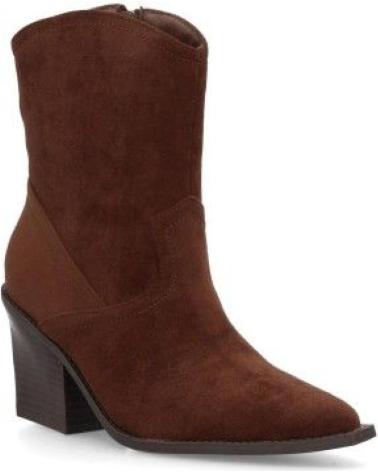 PUNTOSALAO BOTINES ESTILO CAMPEROS TACON MEDIO DE MUJER COLOR CAFE VARIOS COLORES