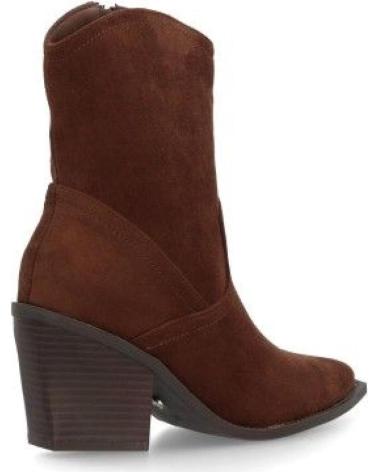 PUNTOSALAO BOTINES ESTILO CAMPEROS TACON MEDIO DE MUJER COLOR CAFE VARIOS COLORES
