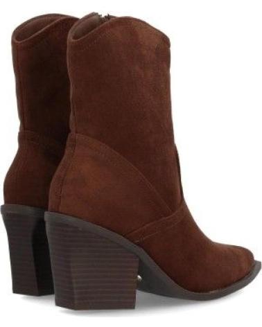 PUNTOSALAO BOTINES ESTILO CAMPEROS TACON MEDIO DE MUJER COLOR CAFE VARIOS COLORES