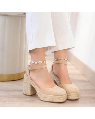 BUBBLE BOBBLE 6106 ZAPATOS TACON ESPARTO MUJER BEIGE