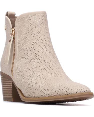 BOTINES XTI MODELO 145266 CON CREMALLERA PARA MUJER BEIGE