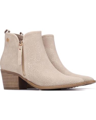 BOTINES XTI MODELO 145266 CON CREMALLERA PARA MUJER BEIGE