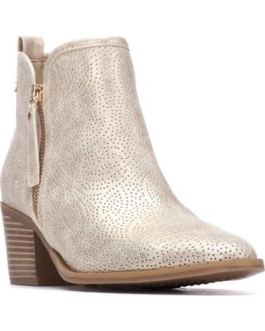 BOTAS XTI 145266 DE CAÑA BAJA CON TACÓN ANCHO Y DETALLE METALIZADO ORO
