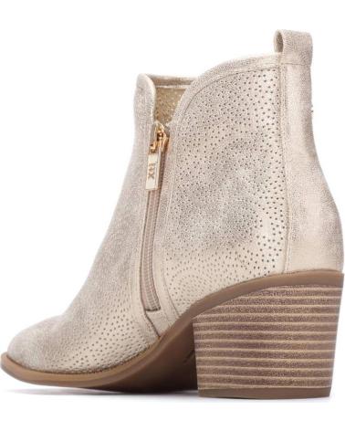 BOTAS XTI 145266 DE CAÑA BAJA CON TACÓN ANCHO Y DETALLE METALIZADO ORO