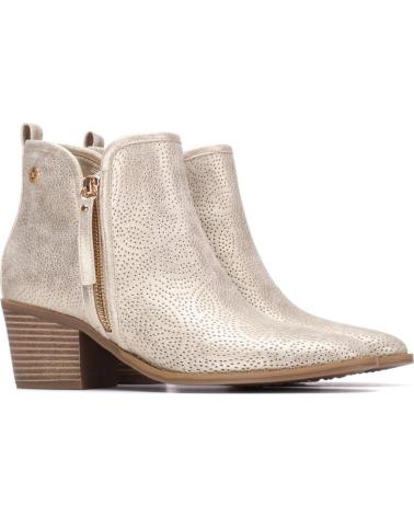 BOTAS XTI 145266 DE CAÑA BAJA CON TACÓN ANCHO Y DETALLE METALIZADO ORO