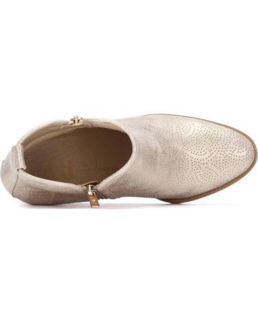 BOTAS XTI 145266 DE CAÑA BAJA CON TACÓN ANCHO Y DETALLE METALIZADO ORO