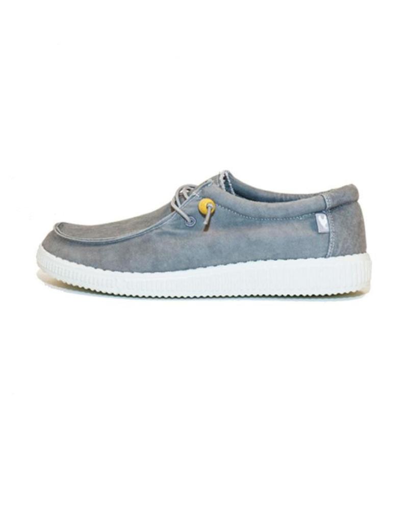 Halbschuhe für Damen WALK IN PITAS WP150-WALLY M - ZAPATO UNISEX TIPO WALLABY DE ALGODON WP150- GRIS