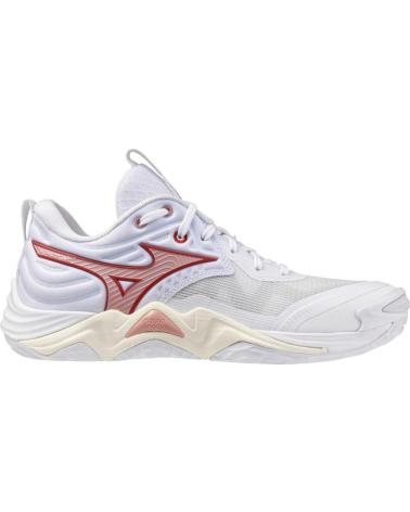 MIZUNO WAVE MOMENTUM ELITE: ZAPATILLAS BALONMANO VÓLEY MUJER BLANCO-ROJO