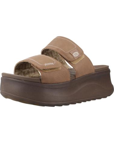 SANDALIAS HEY DUDE DELRAY SLIDE CLASSIC MUJER MARRÓN BROWN