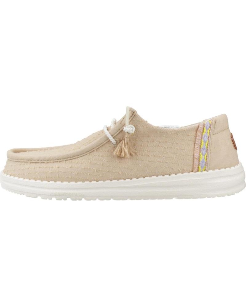 ZAPATILLAS CASUALES HEY DUDE WENDY PERF CANVAS MUJER BEIG CREAM CREAM