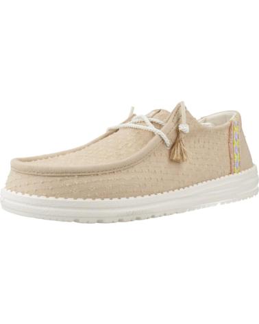 ZAPATILLAS CASUALES HEY DUDE WENDY PERF CANVAS MUJER BEIG CREAM CREAM