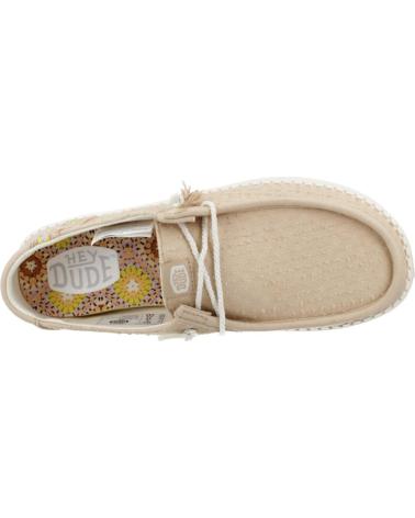 ZAPATILLAS CASUALES HEY DUDE WENDY PERF CANVAS MUJER BEIG CREAM CREAM