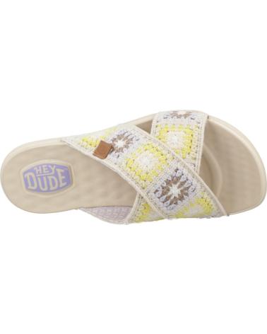 SANDALIAS HEY DUDE CHRISTI SLIDE COTTAGE CROCHE PARA MUJER EGRETMLT