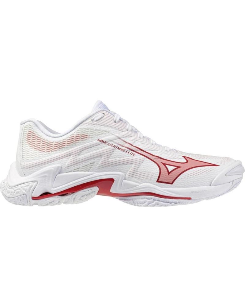 MIZUNO WAVE LIGHTNING ELITE MEN´S SPORTS SHOES - WHITE/RED BLANCO-ROJO