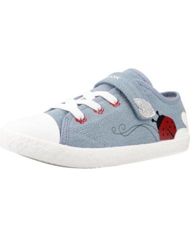 GEOX ZAPATILLAS J GISLI GIRL, CIERRE VELCRO, INFANTIL, ESTAMPADO MARIQUITA C4348