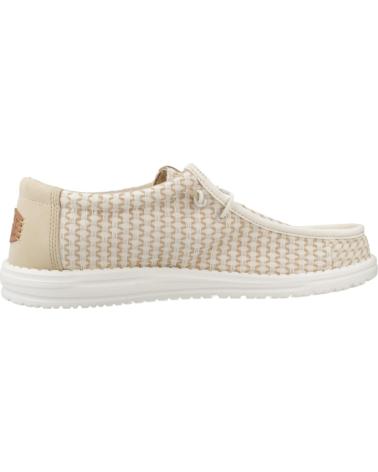 HEY DUDE WALLY WOVEN CASUAL SNEAKERS MEN BEIGE EGRETCRM EGRETCRM