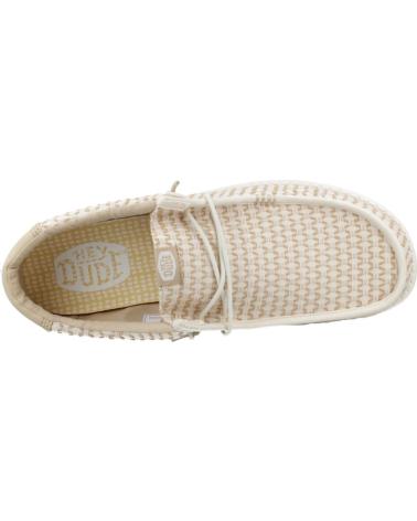 HEY DUDE WALLY WOVEN CASUAL SNEAKERS MEN BEIGE EGRETCRM EGRETCRM