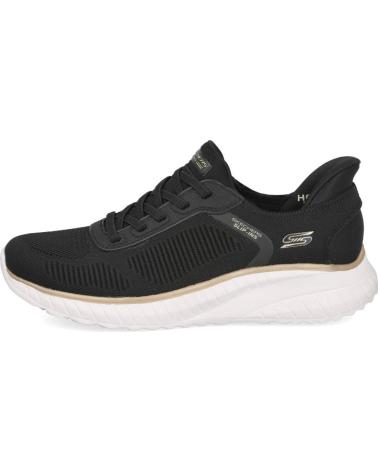 SKECHERS 117497 BOBS SPORT SQUAD CHAOS SLIP-INS MUJER NEGRO ORO